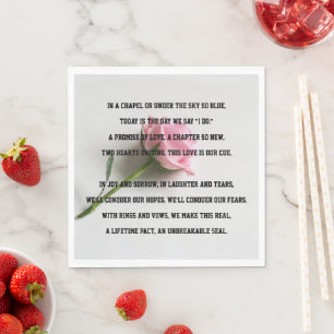 Hochzeitgedicht Serviette