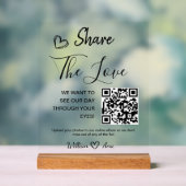 Hochzeitgemeinsamen Einsatz der Liebe QR Code Tabl Acrylschild (Neutral)