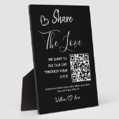 Hochzeitgemeinsamen Einsatz der Liebe QR Code Tabl Fotoplatte (Seite)