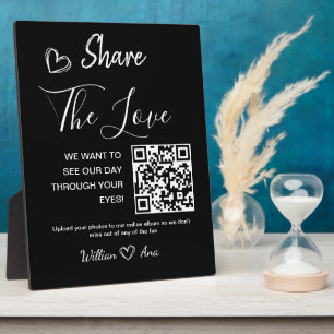 Hochzeitgemeinsamen Einsatz der Liebe QR Code Tabl Fotoplatte