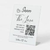 Hochzeitgemeinsamen Einsatz der Liebe QR Code Tabl Sockelschild (Vorderseite)