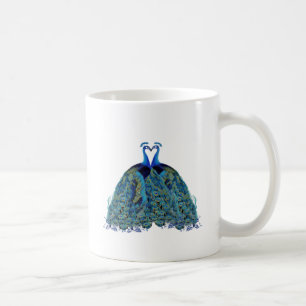 Hochzeitgeschenke mit Vintage-Pfauen beim Küssen Kaffeetasse