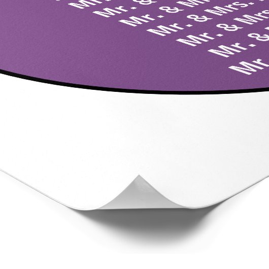 Hochzeitgewölbe 12 Tabelle Seating Chart Poster (Ecke)