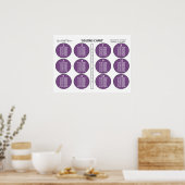 Hochzeitgewölbe 12 Tabelle Seating Chart Poster (Küche)