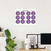 Hochzeitgewölbe 12 Tabelle Seating Chart Poster (Heimbüro)