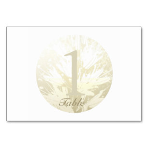 HochzeitGold-Blume Personalisierte Tischtafel 4 Tischnummer