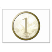 HochzeitGold-Blume Personalisierte Tischtafel Tischnummer (Vorderseite)