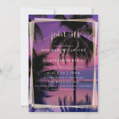 HochzeitGold der Rose | Exotischer tropischer Nach Einladung (Vorderseite)