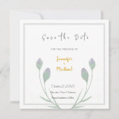 HochzeitGold-Farbkalligraphie-Skript Save the Date (Vorderseite)