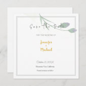 HochzeitGold-Farbkalligraphie-Skript Save the Date Einladung (Vorne/Hinten)