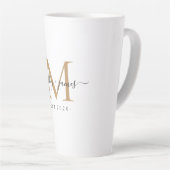 HochzeitGold Monogram Names Year Est Milchtasse (Rechte Ecke)