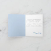 Hochzeitgown Danke-Card (Pastellblau) Dankeskarte (Innenseite)