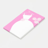 Hochzeitgown Rosa vertikale Post-it-Notiz Post-it Klebezettel (angewinkelt)