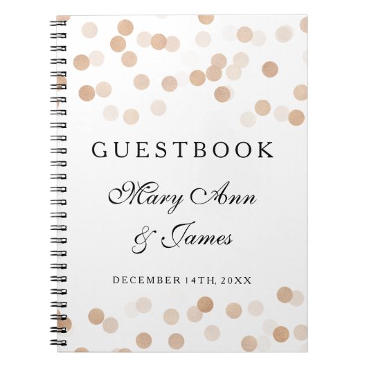 Hochzeitguestbook-Imitat-kupferne Notizblock (Vorderseite)