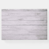 Hochzeitguestbook Lace Sunflower Wood String Light Gästebuch (Rückseite)