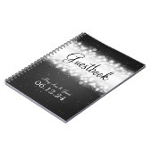Hochzeitguestbook-magisches Schein-Schwarzes Notizblock (Linke Seite)