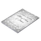 Hochzeitguestbook-Silber-Winter-Märchenland Notizblock (Linke Seite)