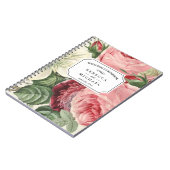 HochzeitGuestbook - Vintage botanische Blumen Notizblock (Linke Seite)