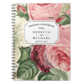 HochzeitGuestbook - Vintage botanische Blumen Notizblock (Vorderseite)