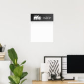 Hochzeitguestbook Winter Deer Sparkle Black Poster (Heimbüro)