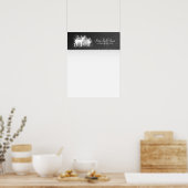 Hochzeitguestbook Winter Deer Sparkle Black Poster (Küche)