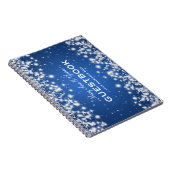 Hochzeitguestbook-Winter-Schein-Blau Notizblock (Rechte Seite)
