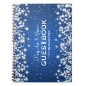 Hochzeitguestbook-Winter-Schein-Blau Notizblock (Vorderseite)