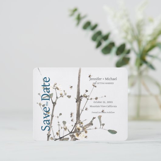 Hochzeitheiratskalligrafie Save The Date (Stehend Vorderseite)