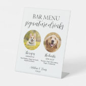 Hochzeithund-Signatur Drink Pedestal Schild 8x10 (Vorderseite)