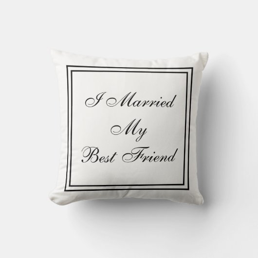 HochzeitI Verheiratet mein bester Freund Personali Kissen (Vorderseite)