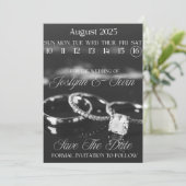 Hochzeitkalender Save the Date Kühlschrankmagnet (Stehend Vorderseite)