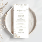 Hochzeitkalligrafie Dinner Menü Seite Grün Menükarte