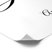 Hochzeitkalligrafie Extravaganter Letter H Monogra Poster (Ecke)