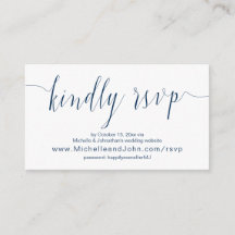 Hochzeitkalligrafie, Navy Blue, Online Dinner UAWG