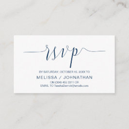 Hochzeitkalligrafie, Navy Blue Script, Dinner UAWG Begleitkarte