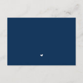 Hochzeitkalligrafie, Simple Navy Blue Script, UAWG Begleitkarte (Rückseite)