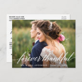 Hochzeitkalligraphie für immer dankbares Foto Postkarte (Vorne/Hinten)