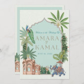 Hochzeitkarte Einladung (Vorne/Hinten)