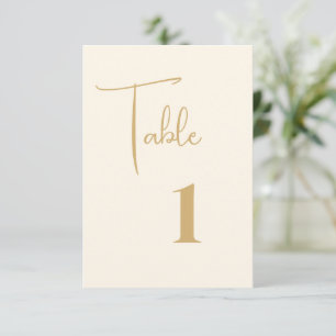 Hochzeitkarte für die Tischnummer