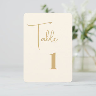 Hochzeitkarte für die Tischnummer