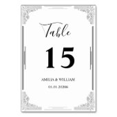 Hochzeitkarte für die Tischnummer | Minimalistisch (Vorderseite)