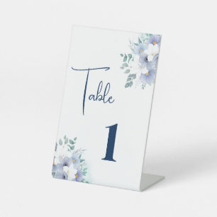 Hochzeitkarte für die Tischnummer Sockelschild