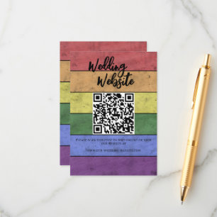 Hochzeitkarte für LGBT-Fahne mit Vintager Einschli Begleitkarte