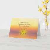 Hochzeitkarte für Ocean Sunset Karte (Gelbe Blume)