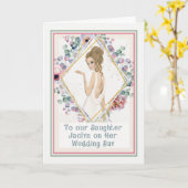 Hochzeitkarte für Tochter Jaclyn von Eltern Karte (Gelbe Blume)