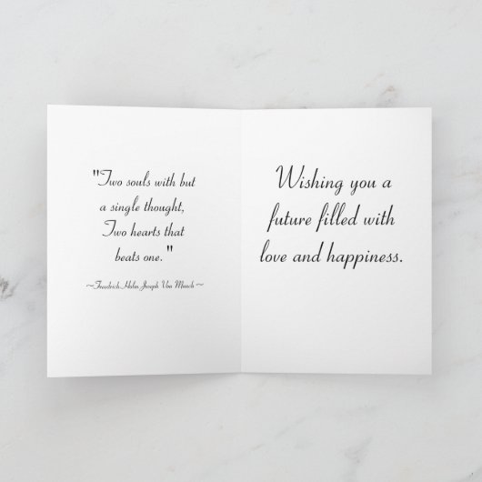 Hochzeitkarte Karte (Innenseite)