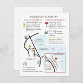 Hochzeitkarte - Maßgeschneidertes Design JULIA Begleitkarte (Vorne/Hinten)