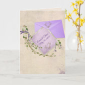 Hochzeitkarte mit lila Umschlag Karte (Gelbe Blume)