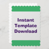 Hochzeitkarte Sofortige Download-Vorlage Einladung (Vorne/Hinten)