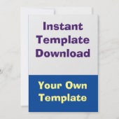 Hochzeitkarte Sofortige Download-Vorlage Einladung (Vorderseite)